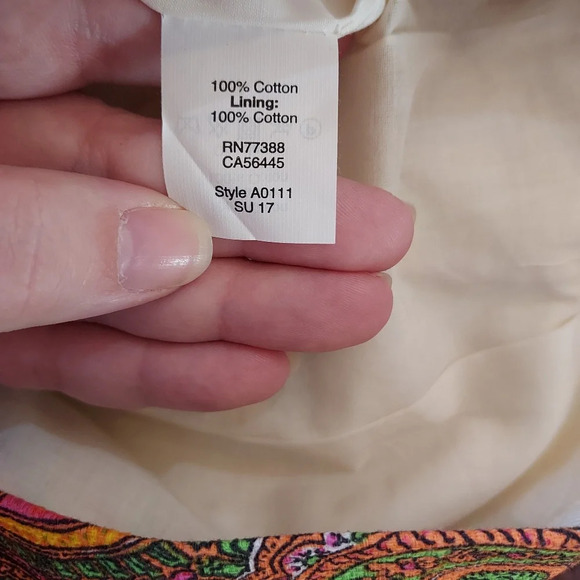 J. Crew Vintage 1970's Vibe Neon Paisley Mini Skirt in Size 6 - Picture 8 of 8